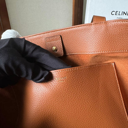 CABAS ANAÏS MOYEN CUIR TRIOMPHE 54 EN CUIR DE VEAU GRAINÉ BRONZE