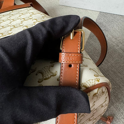 SAC À DOS FOLCO MOYEN 32 EN TOILE TRIOMPHE BLANCHE