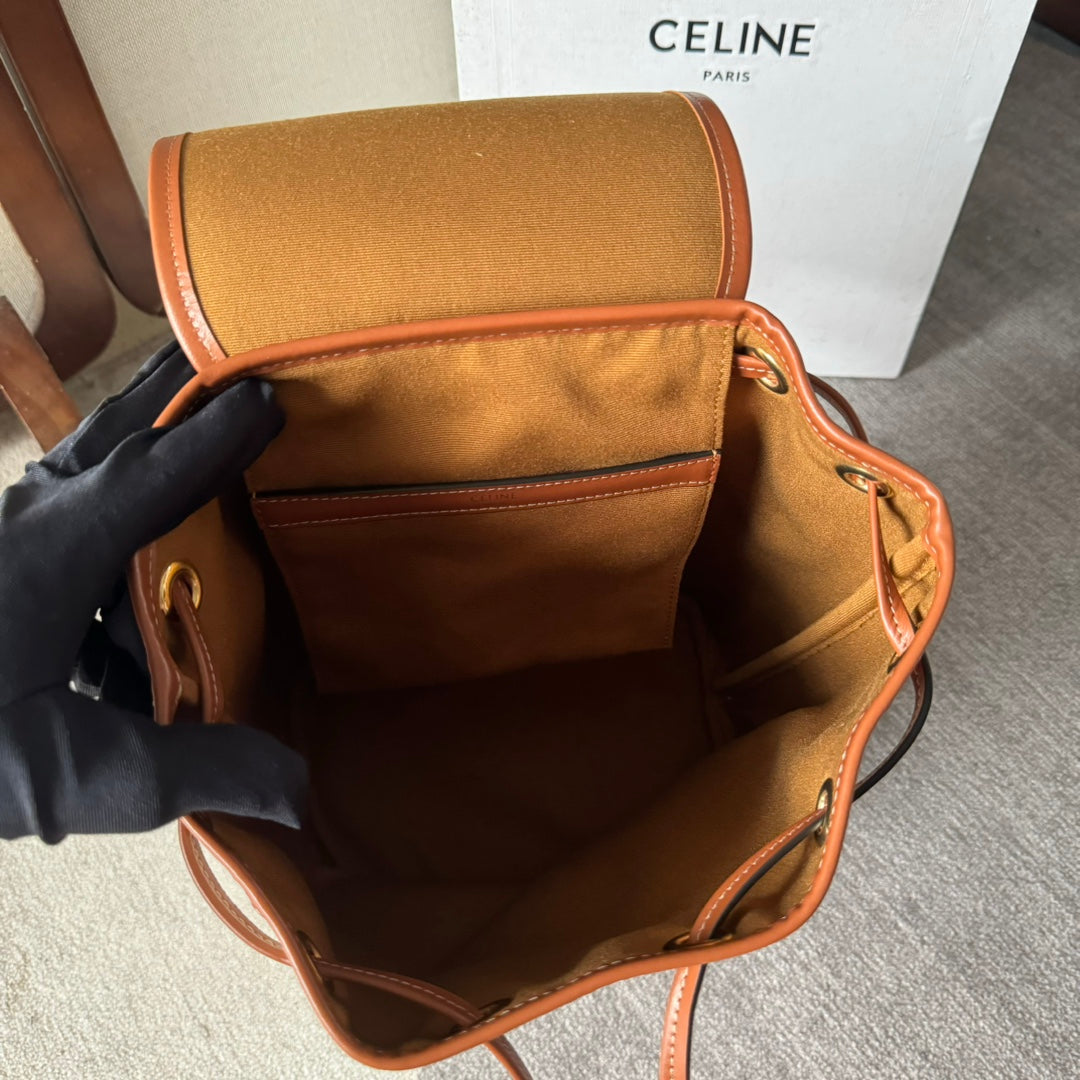 SAC À DOS FOLCO MOYEN 32 EN TOILE TRIOMPHE BLANCHE