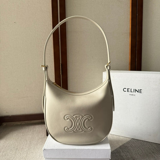 PETIT SAC HELOÏSE CUIR 22 EN CUIR DE VEAU BLANC LOGO EMBOSSÉ