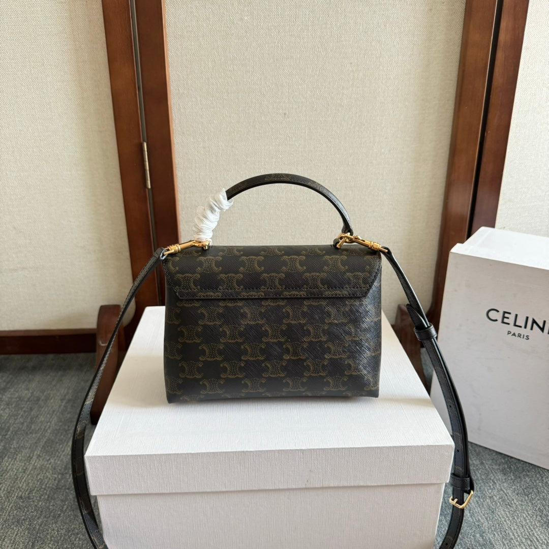 ティーン ニノ バッグ 20インチ ブラック トリオンフ キャンバス ゴールド金具