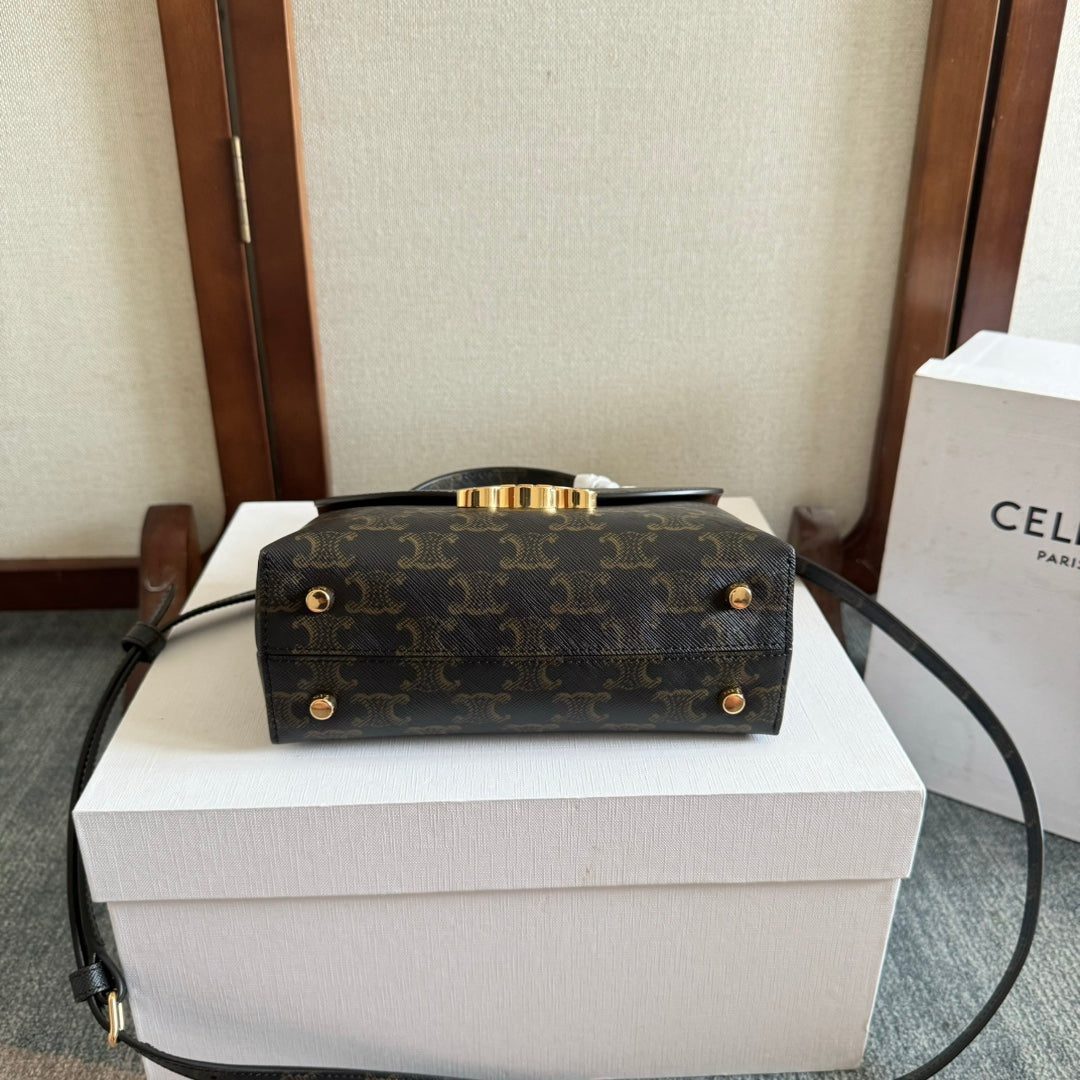 ティーン ニノ バッグ 20インチ ブラック トリオンフ キャンバス ゴールド金具
