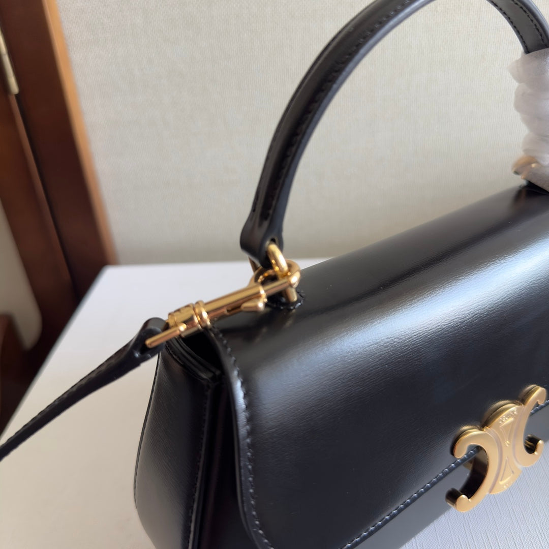 セリン ティーン ローラ 20 ブラック カーフスキン