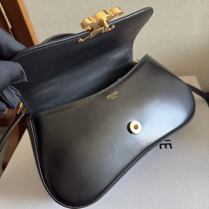セリン ティーン ローラ 20 ブラック カーフスキン