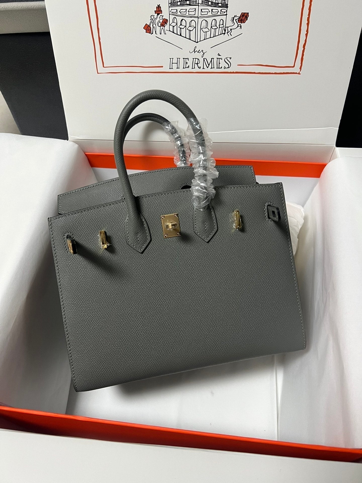 HM BIRKIN SELLIER FILLE ETAN CUIR EPSOM QUINCAILLERIE DORÉ