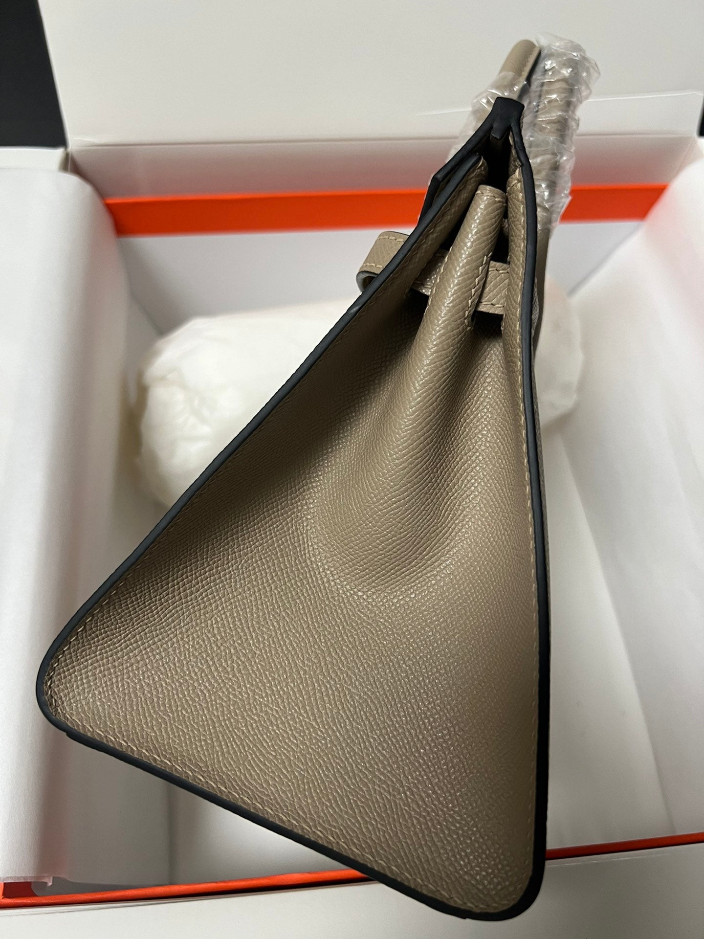 HM BIRKIN SELLIER ÉTOUPE CUIR EPSOM GRIS QUINCAILLERIE DORÉ
