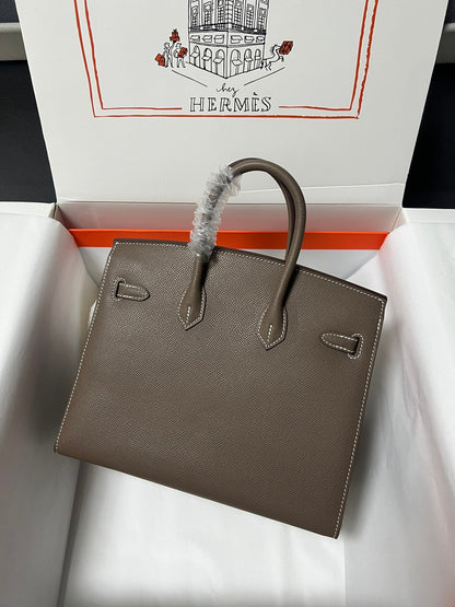 HM BIRKIN SELLIER VERT DE GRIS CUIR EPSOM QUINCAILLERIE DORÉE