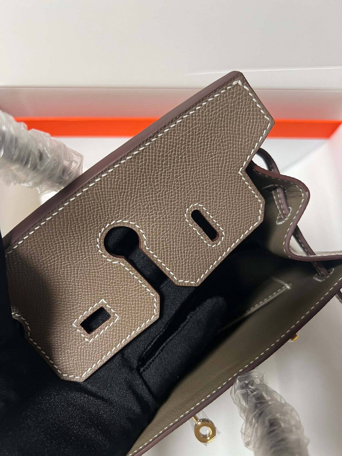 HM BIRKIN SELLIER VERT DE GRIS CUIR EPSOM QUINCAILLERIE DORÉE