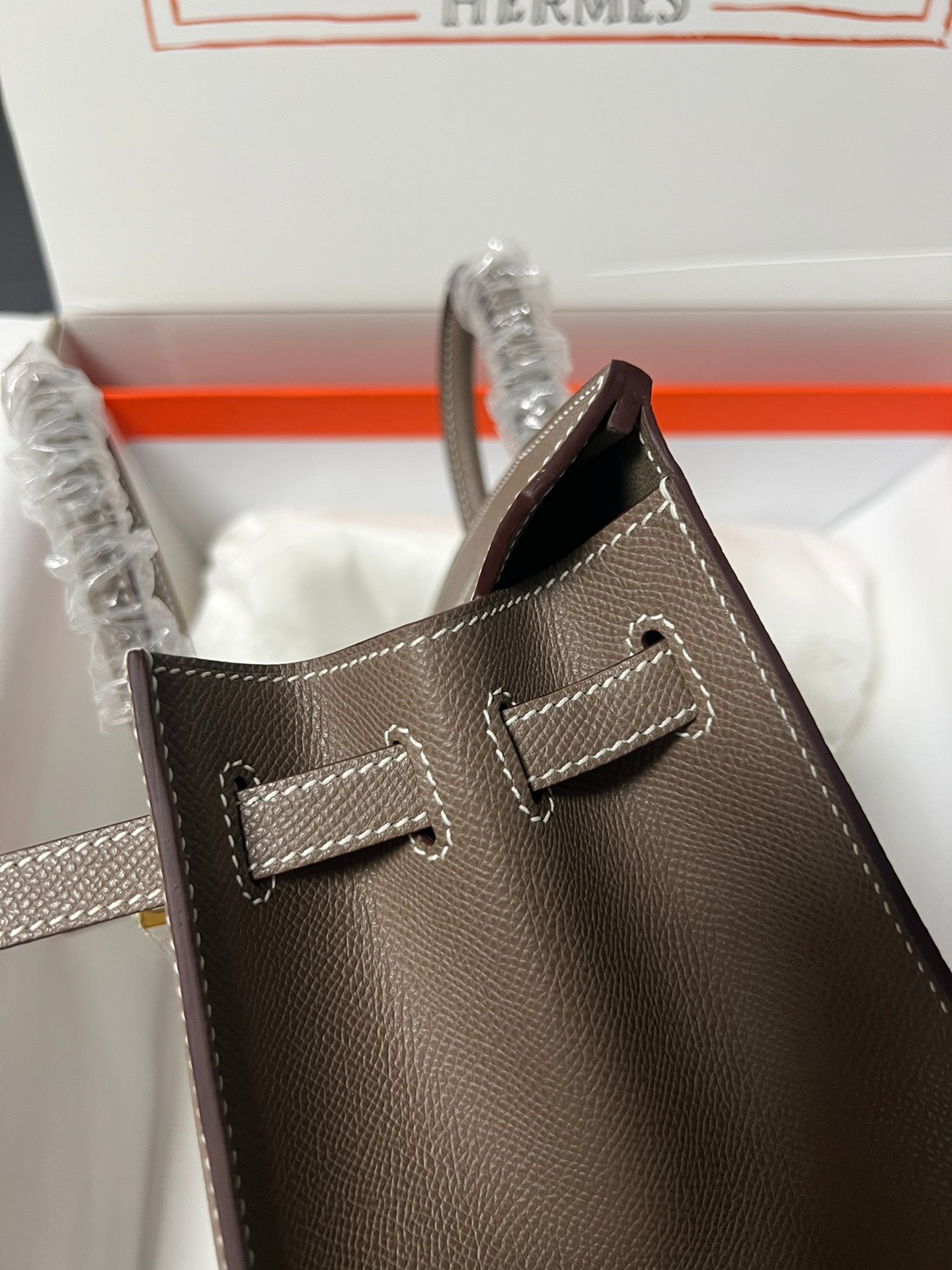 HM BIRKIN SELLIER VERT DE GRIS CUIR EPSOM QUINCAILLERIE DORÉE