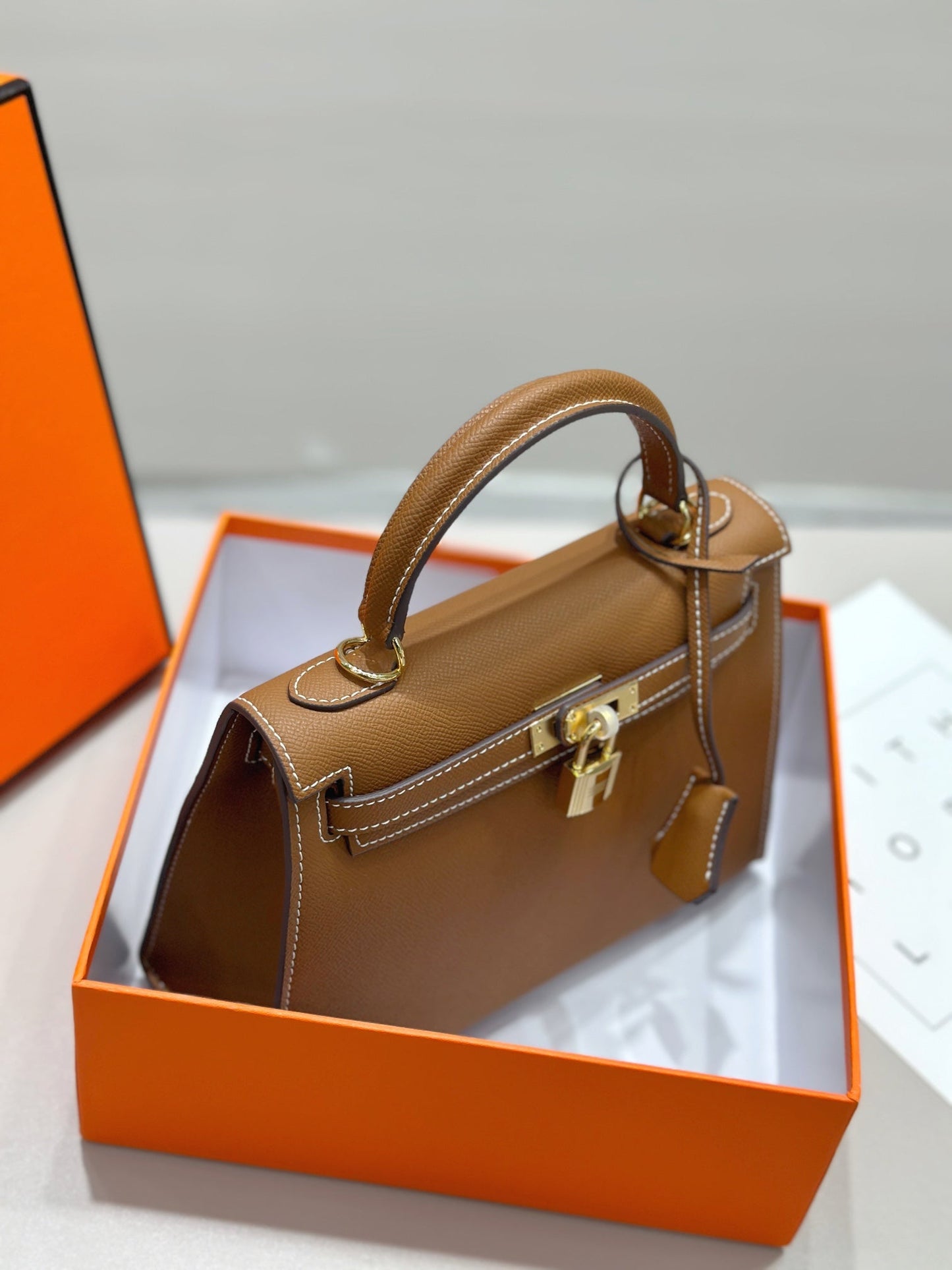 HM ケリー 25cm ゴールドエプソムレザー ゴールド金具