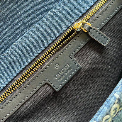 GGマーモント 26cm ブルーモノグラムデニム ゴールド金具