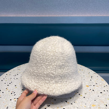 CHAPEAU BOB EN FOURRURE D'AGNEAU BLANC 422035 