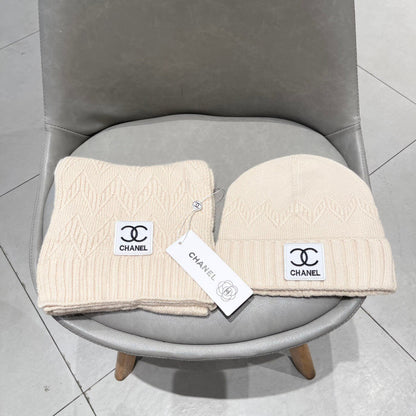 ENSEMBLE BONNET ET ÉCHARPE BISQUE BEIGE 427884 