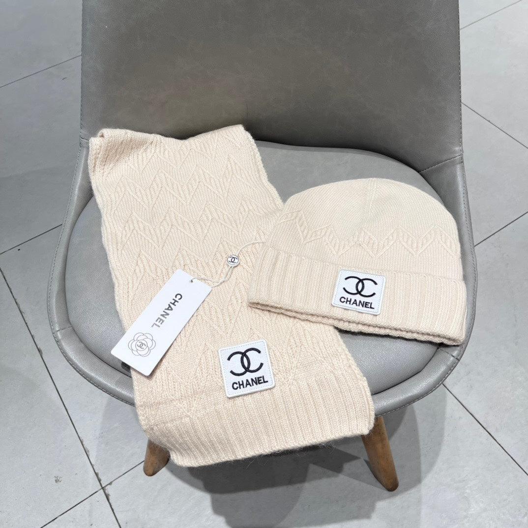 ENSEMBLE BONNET ET ÉCHARPE BISQUE BEIGE 427884 