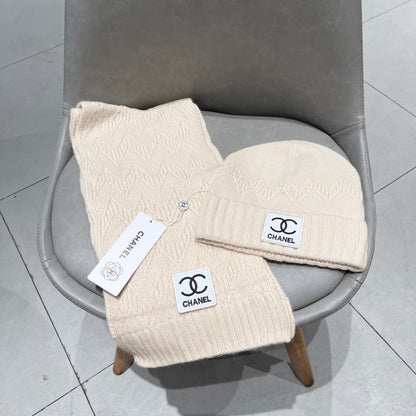 ENSEMBLE BONNET ET ÉCHARPE BISQUE BEIGE 427884 