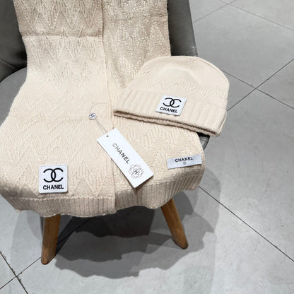 ENSEMBLE BONNET ET ÉCHARPE BISQUE BEIGE 427884 