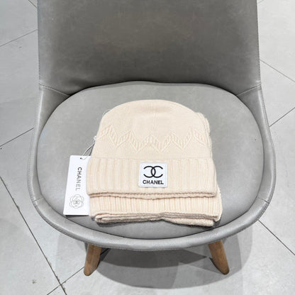 ENSEMBLE BONNET ET ÉCHARPE BISQUE BEIGE 427884 