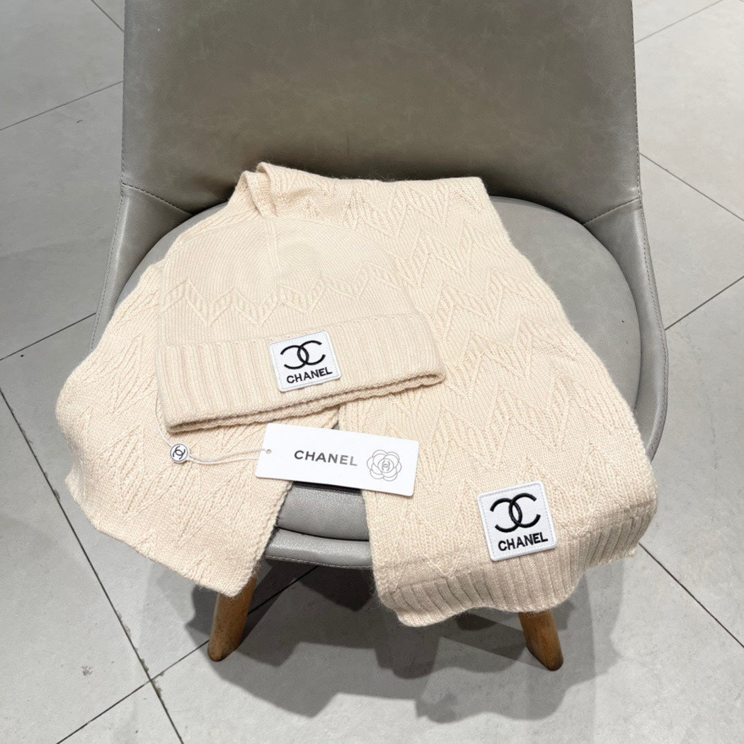 ENSEMBLE BONNET ET ÉCHARPE BISQUE BEIGE 427884 