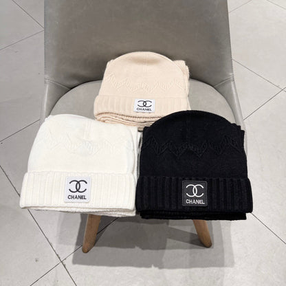 ENSEMBLE BONNET ET ÉCHARPE BLANC 427885 