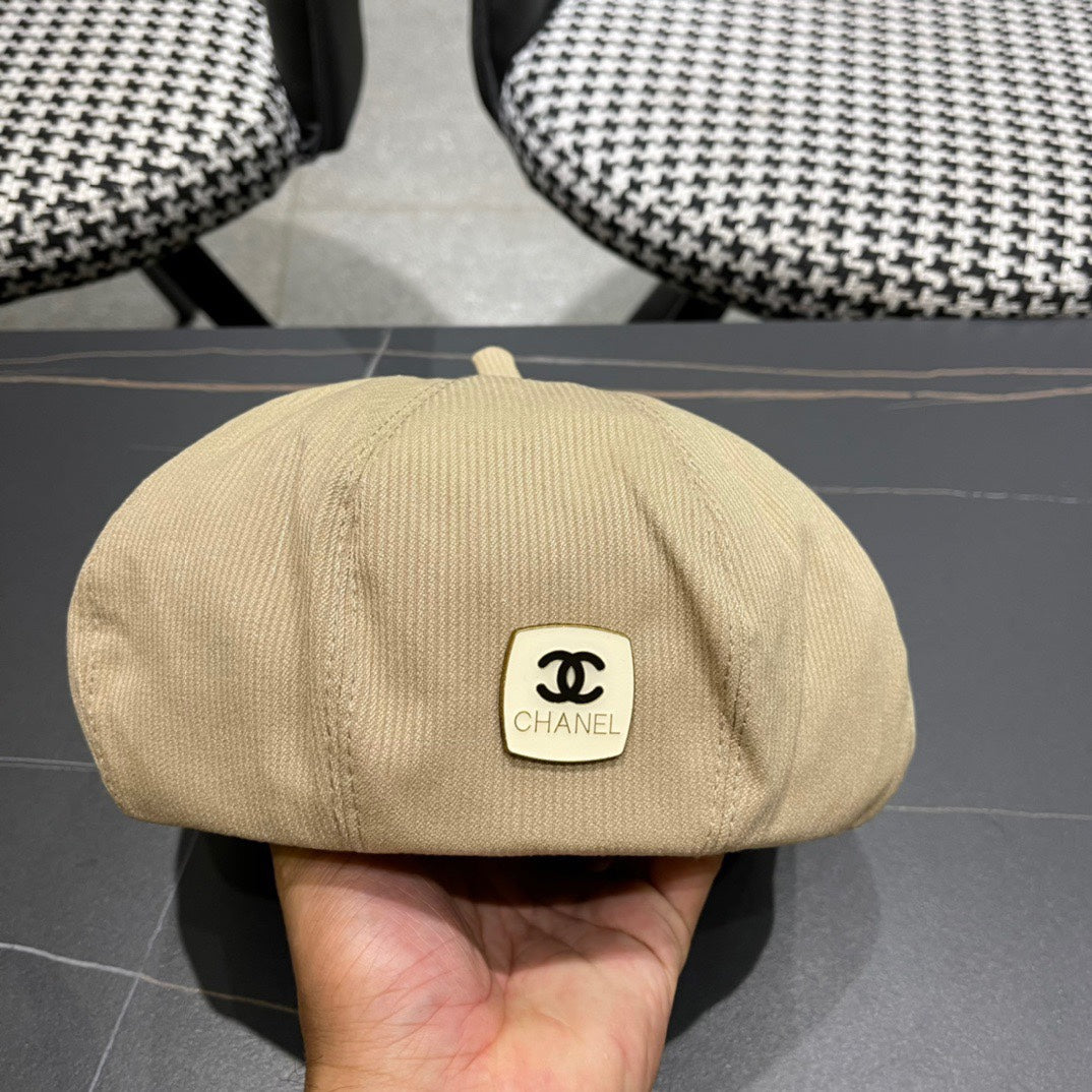 BÉRET EN VELOURS CÔTELÉ MARRON CACAHUÈTE 429843 