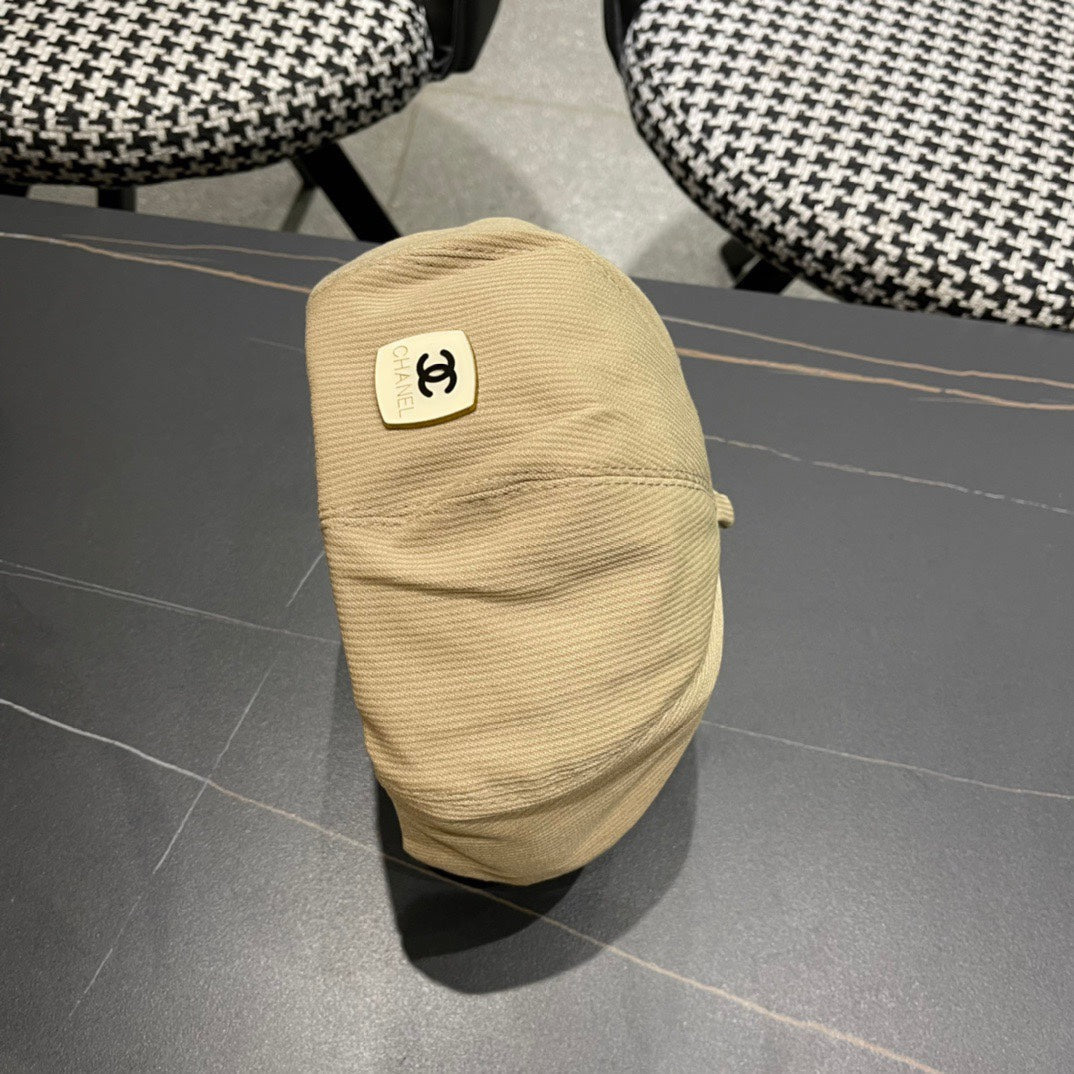 BÉRET EN VELOURS CÔTELÉ MARRON CACAHUÈTE 429843 