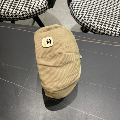 BÉRET EN VELOURS CÔTELÉ MARRON CACAHUÈTE 429843 