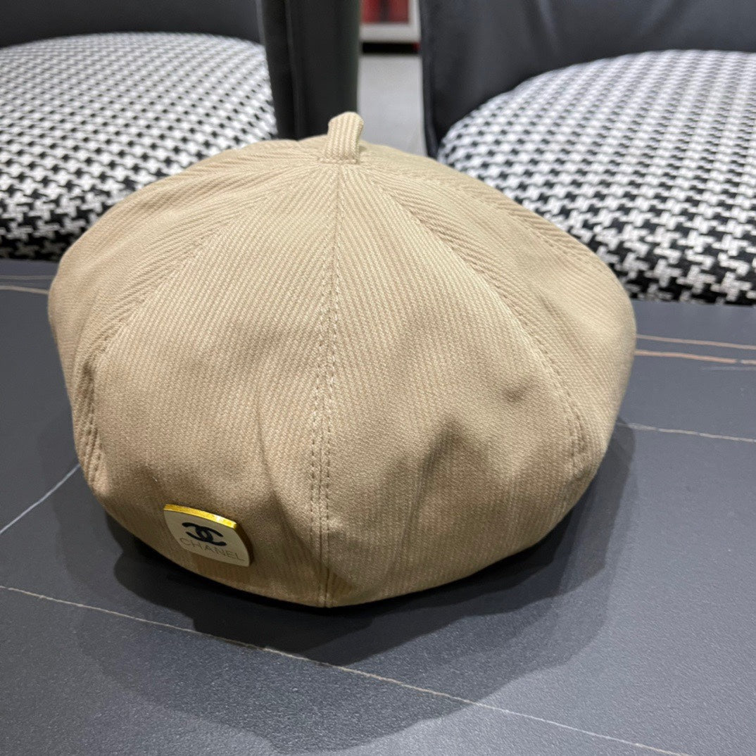 BÉRET EN VELOURS CÔTELÉ MARRON CACAHUÈTE 429843 