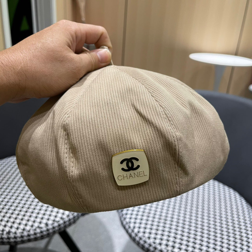 BÉRET EN VELOURS CÔTELÉ MARRON CACAHUÈTE 429843 