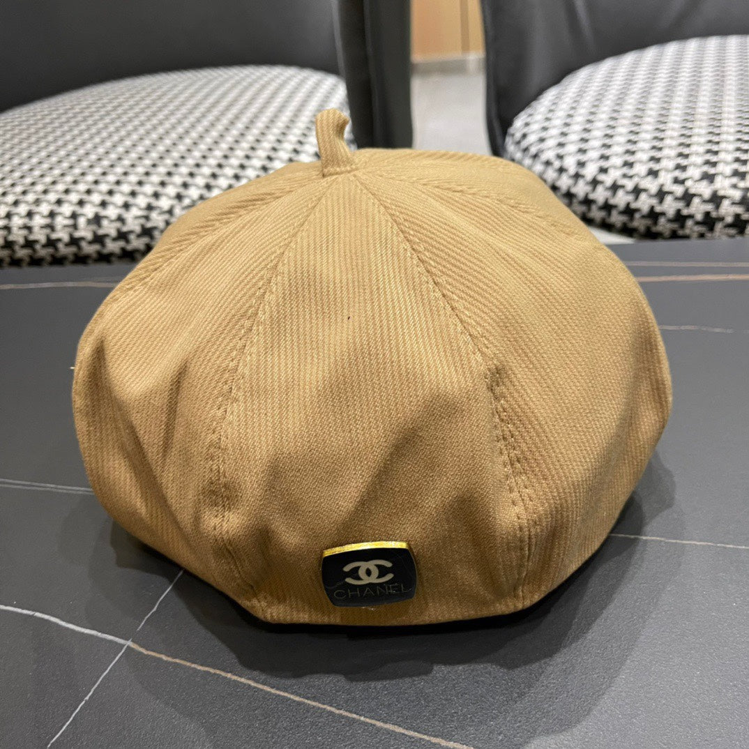 BÉRET EN VELOURS CÔTELÉ MARRON CIDRE 429845 