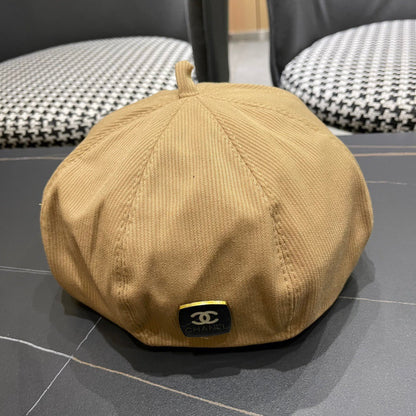 BÉRET EN VELOURS CÔTELÉ MARRON CIDRE 429845 