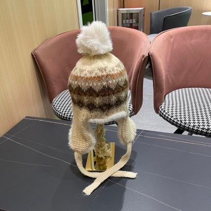 BONNET D'HIVER EN PELUCHE COLORÉ 431201