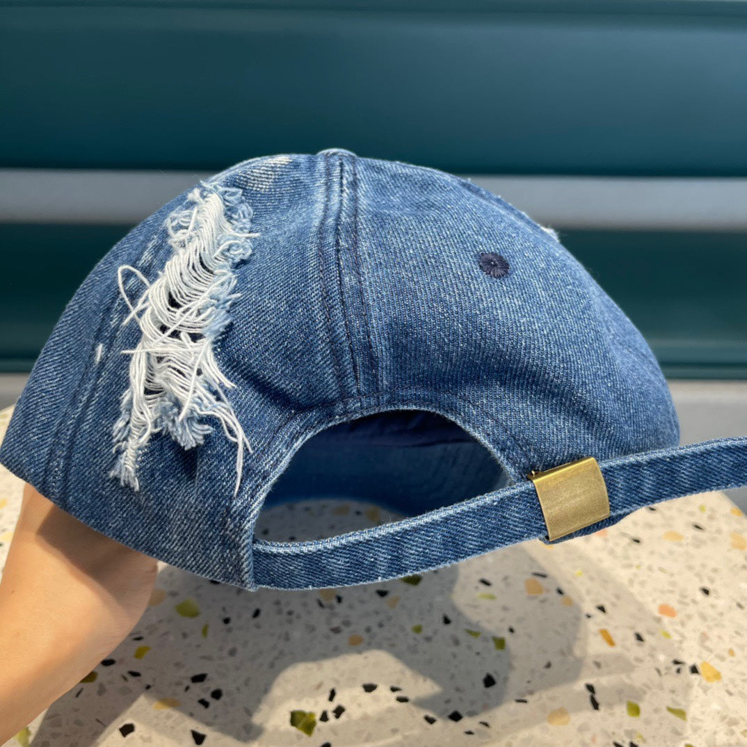 CASQUETTE DE BASEBALL EN DENIM BLEU CLASSIQUE 433085 