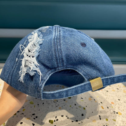 CASQUETTE DE BASEBALL EN DENIM BLEU CLASSIQUE 433085 