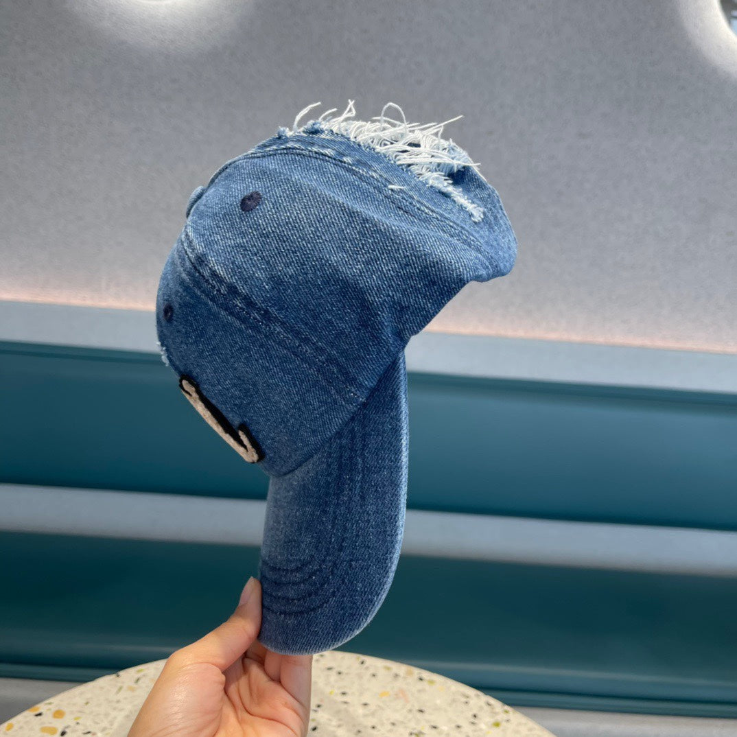 CASQUETTE DE BASEBALL EN DENIM BLEU CLASSIQUE 433085 