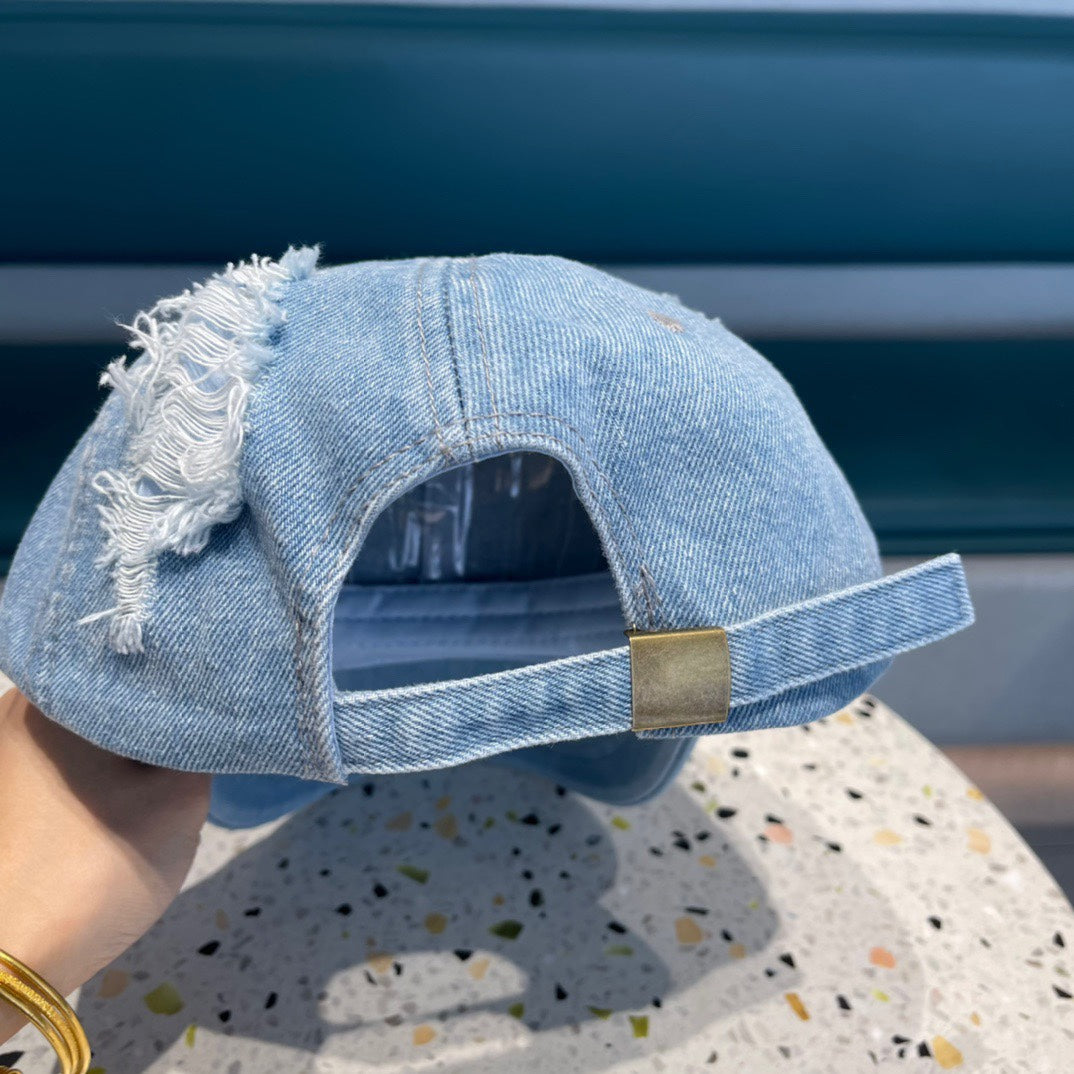 CASQUETTE DE BASEBALL EN DENIM BLEU CLAIR 433086 