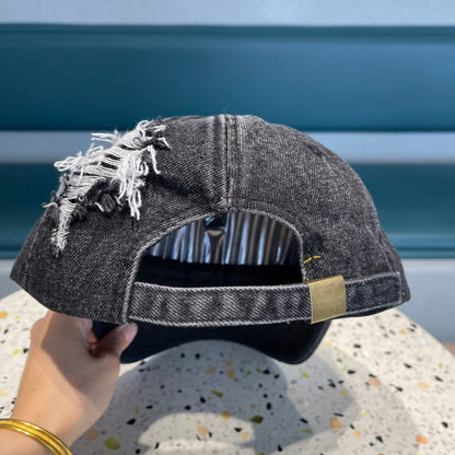 CASQUETTE DE BASEBALL EN DENIM NOIR 433087 