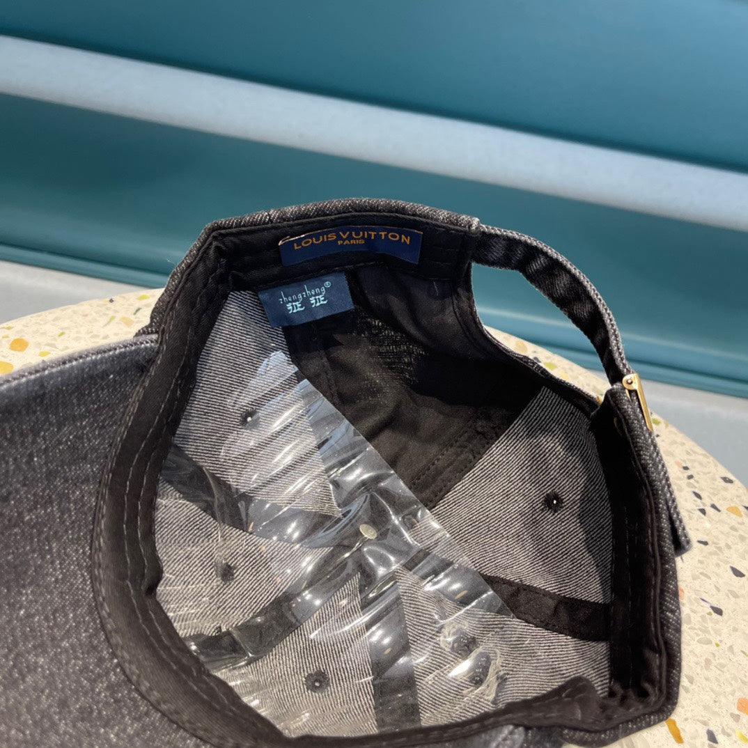 CASQUETTE DE BASEBALL EN DENIM NOIR 433087 