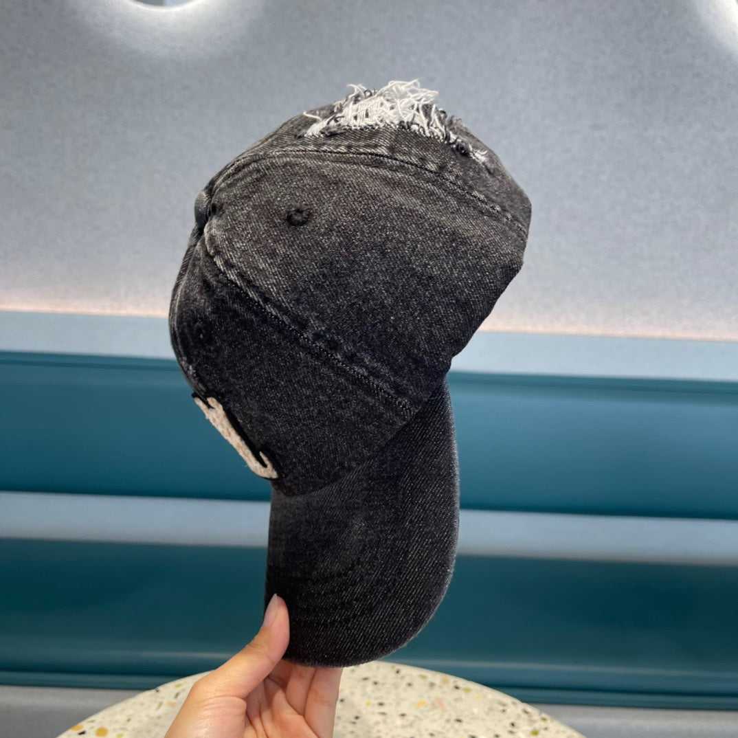 CASQUETTE DE BASEBALL EN DENIM NOIR 433087 