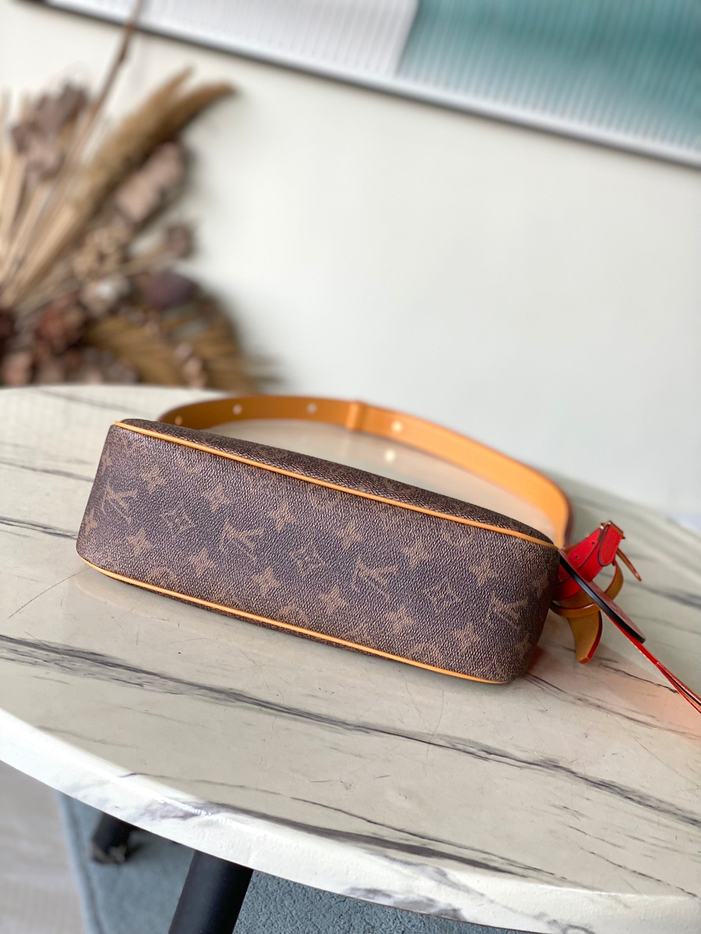 POCHETTE ACCESSOIRE XL 28 EN TOILE POUDRE MONOGRAMME MARRON