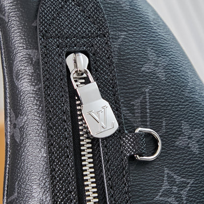 SAC À BANDOULIÈRE DUO 42 EN TOILE MONOGRAMME ÉCLIPSE NOIRE