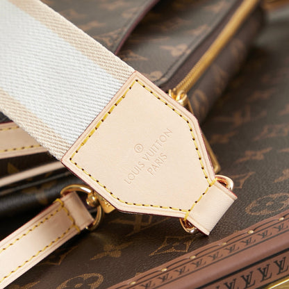 VIVACITÉ 25 EN TOILE MONOGRAMME MARRON QUINCAILLERIE OR