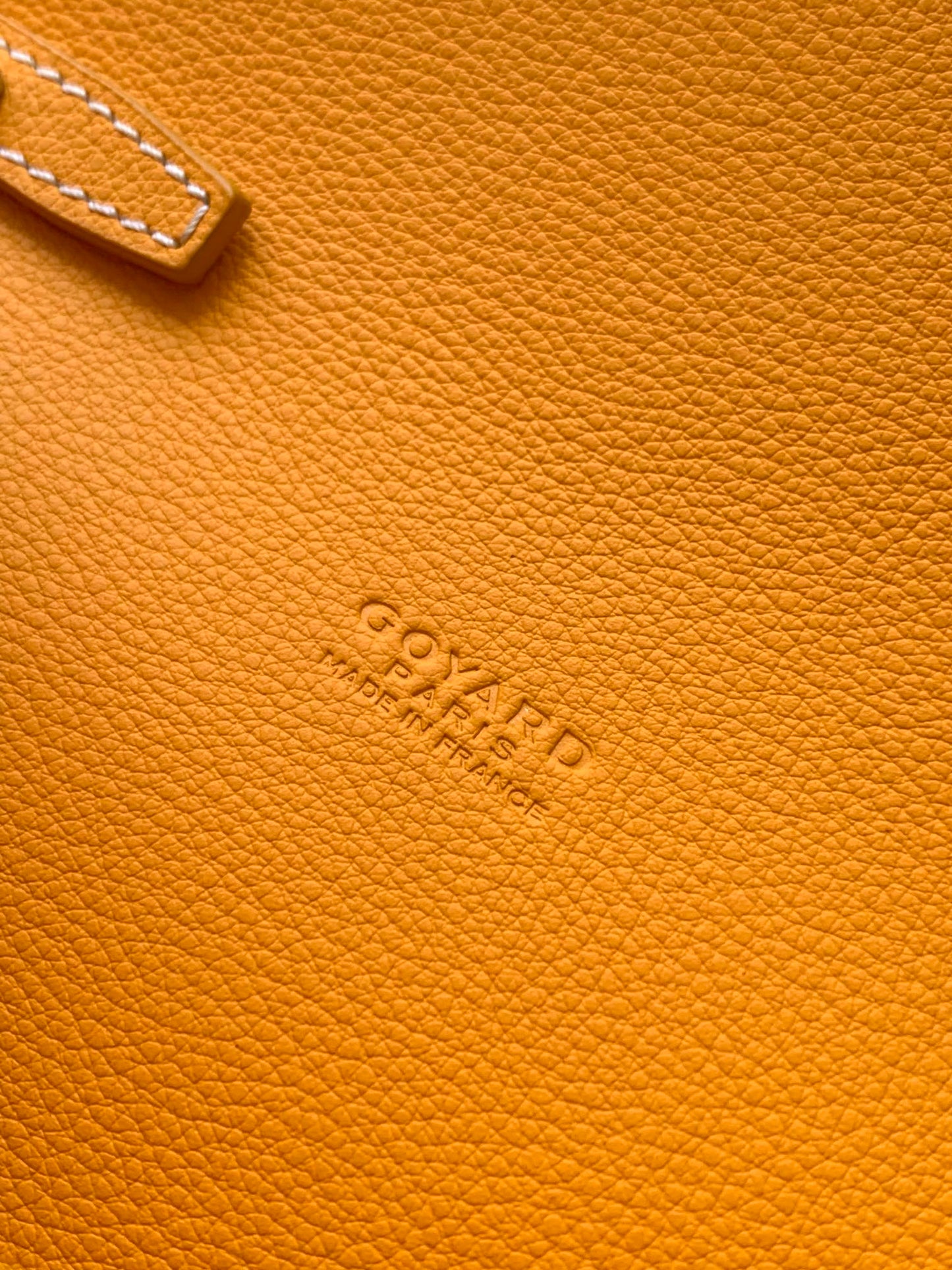 Pochette portefeuille Chypre 21 en toile goyardine jaune et cuir de veau