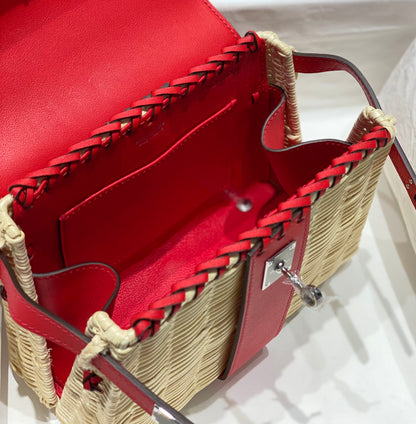 HM Kelly 20 Picnic Kelly Rouge Bambou et Rotin