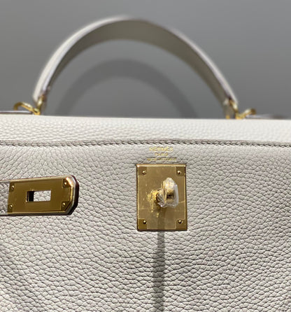 HM KELLY 28CM GRIS CLAIR TOGO QUINCAILLERIE OR