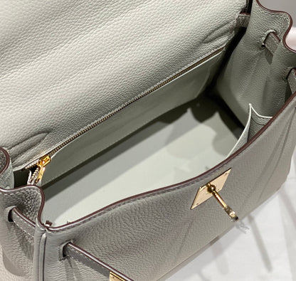 HM KELLY 28CM GRIS CLAIR TOGO QUINCAILLERIE OR