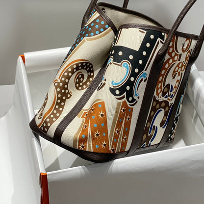 HM Garden Party 36 Toile multicolore et cuir de veau Negonda 243408
