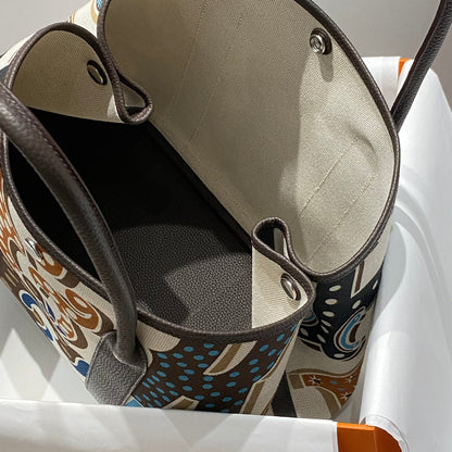 HM Garden Party 36 Toile multicolore et cuir de veau Negonda 243408