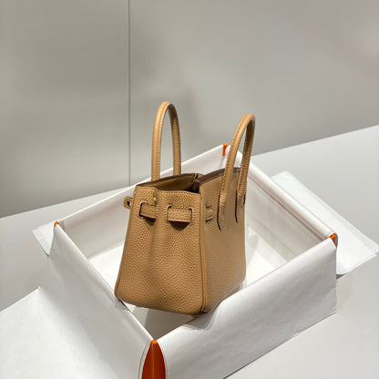HM Birkin 20 cm en cuir Chai Togo avec finitions dorées
