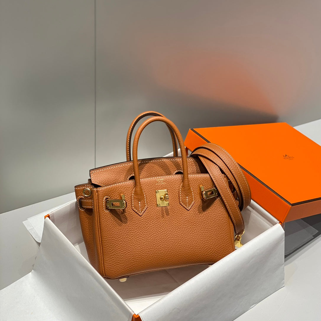 HM Birkin 20cm Gold Togo Leather Gold Hardware