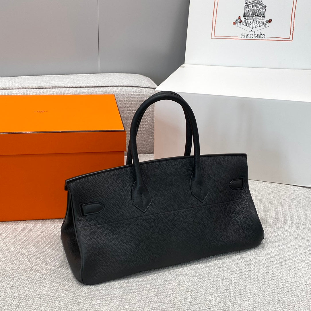 HM ショルダーバーキン 42 ブラック カウハイド ゴールド金具 237640